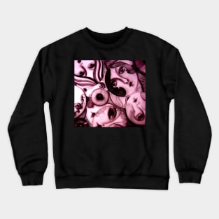 lilac art deco dolly faces models fashion Crewneck Sweatshirt